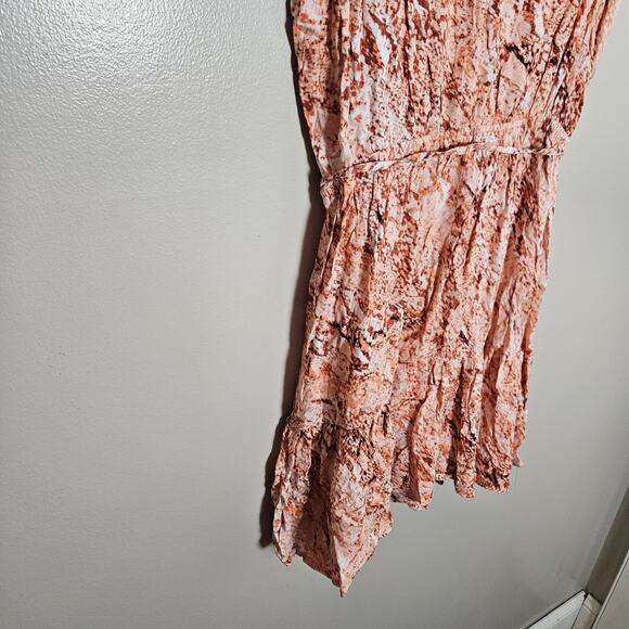 NWT INC Topson Lightweight Snake Print Sleeveless Ruffle Dress Sz Large - Picture 10 of 13